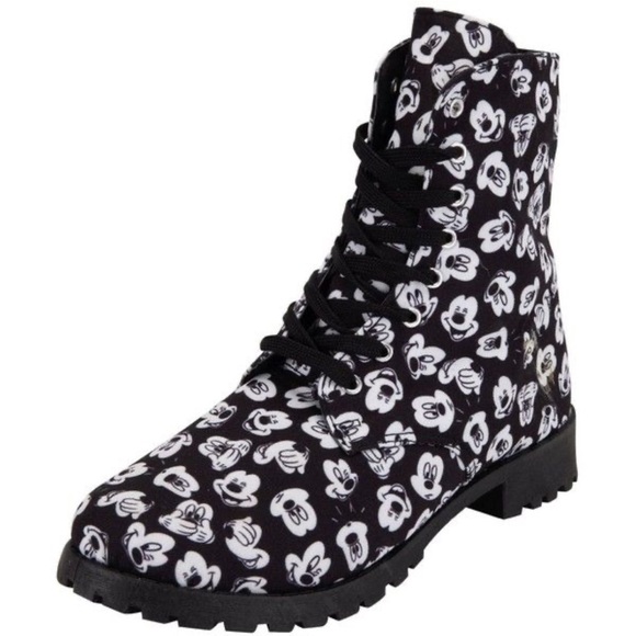 Disney Mickey Mouse Printed Zippered Ankle Boots - Picture 2 of 16